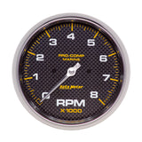 5" IN-DASH TACHOMETER, 0-8,000 RPM, MARINE CARBON FIBER