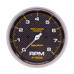 AutoMeter 5" IN-Dash Tachometer, 0-8,000 RPM, Marine Carbon Fiber