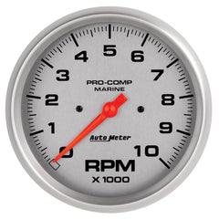 AutoMeter 5" IN-Dash Tachometer, 0-10,000 RPM, Marine Silver Ultra-Lite
