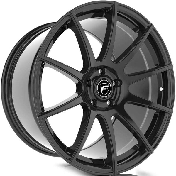 Forgestar Roue CF10 19x11 / 5x114.3 / ET56 / 8.2 po BS - noir brillant