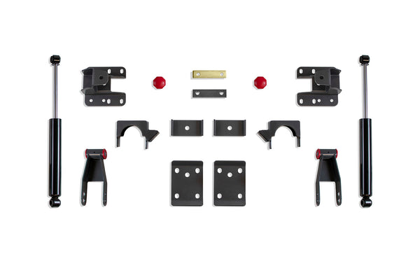 MaxTrac Boîte de composants pour ensemble d'abaissement 2 po/4 po — ensemble de boîte d'abaissement arrière 4 po (sans MagneRide) — 2007-2018 Chevrolet Silverado 1500 Classic (201340)