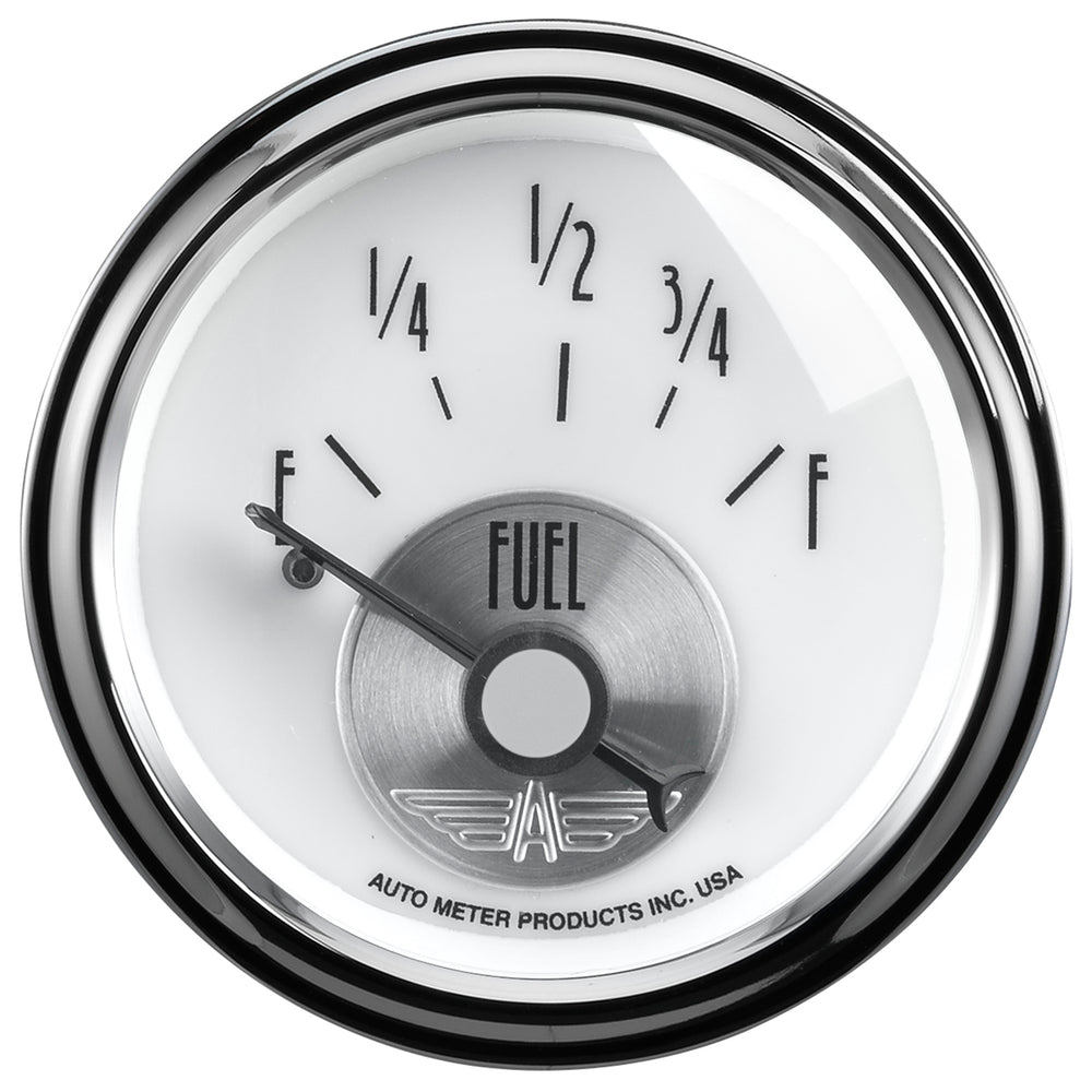 AutoMeter 2-1/16" Fuel Level 0-90 Ohm SSE Prestige Pearl