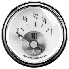 AutoMeter 2-1/16" Fuel Level 0-90 Ohm SSE Prestige Pearl