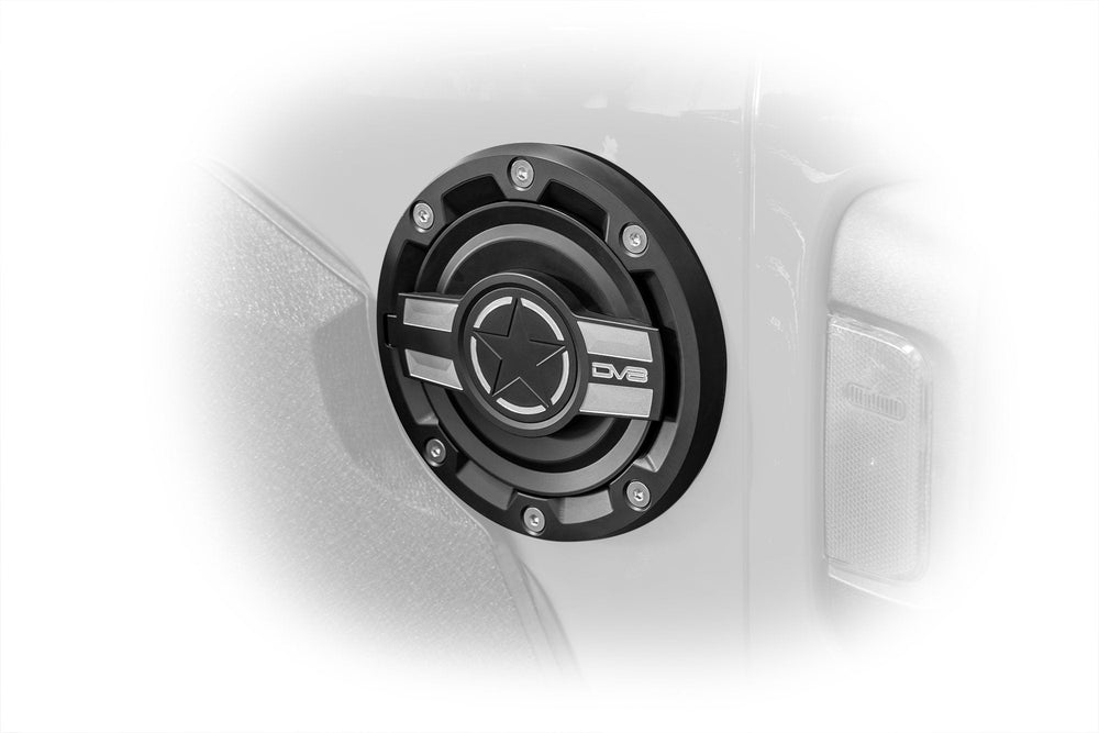 DV8 Offroad Jeep JL Aluminum Fuel Door For 20Pres Wrangler JL