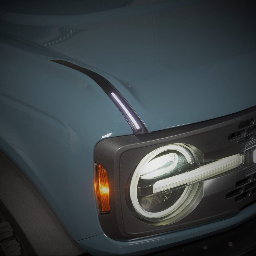 Putco LED Lights — 2021+ Ford Bronco (Replaces Factory Hood Side Hinges)