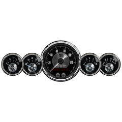 AutoMeter 5 PC. Gauge Kit, 3-3/8" & 2-1/16", GPS Speedo W/Lcd Odo, Prestige Black Diamond