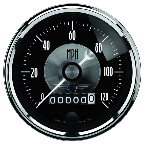 AutoMeter Indicateur de vitesse 3-3/8 po, 0-120 MPH, Prestige Black Diamond (2088)