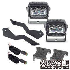 Oracle 04-14 Ford F-150 / Raptor A-Pillar Hood Mount Brackets w/ VEGA Series 2 Spotlights