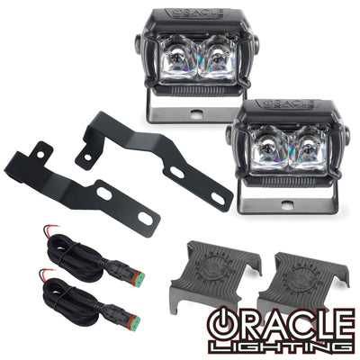 Oracle 05-14 Toyota Tacoma A-Pillar Hood Mount Brackets w/ VEGA Series 2 Spotlights