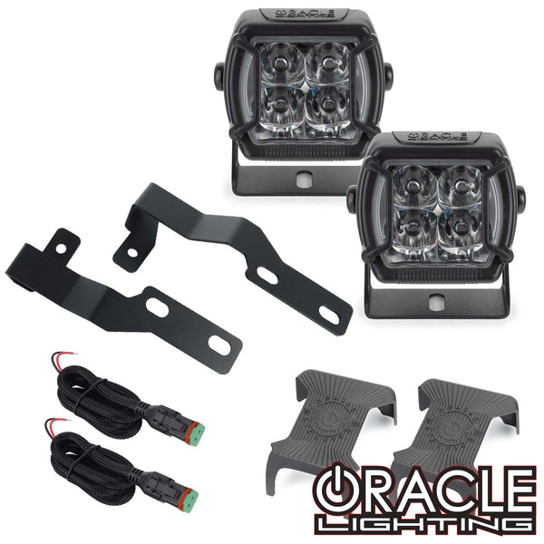 Oracle 05-14 Toyota Tacoma A-Pillar Hood Mount Brackets w/ VEGA Series 4 Spotlights