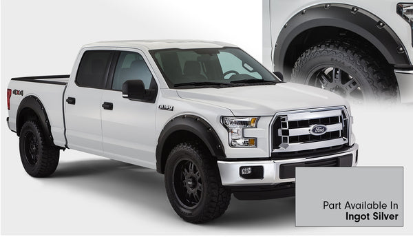 Bushwacker Fender Flare Pocket Style 4pc - Ingot Silver (BW20935-52)