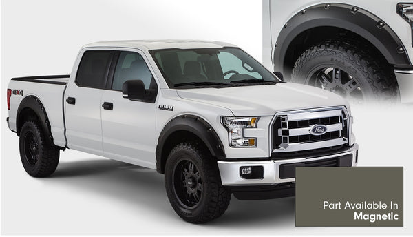 Bushwacker Fender Flare Pocket Style 4pc - Magnetic Black (BW20935-6A)