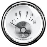 2-1/16" VOLTMETER, 8-18V, PRESTIGE PEARL