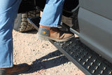 Raptor 2004-2024 Titan/Titan Xd Crew Cab Running Boards Steps 6.5 In Sawtooth Slide Track Black Aluminum