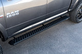 Raptor 2009-2018 Ram 1500/2010+ Ram 2500/3500 Crew Cab 6.5In Sawtooth Slide Track Running Boards Black Txt Alum