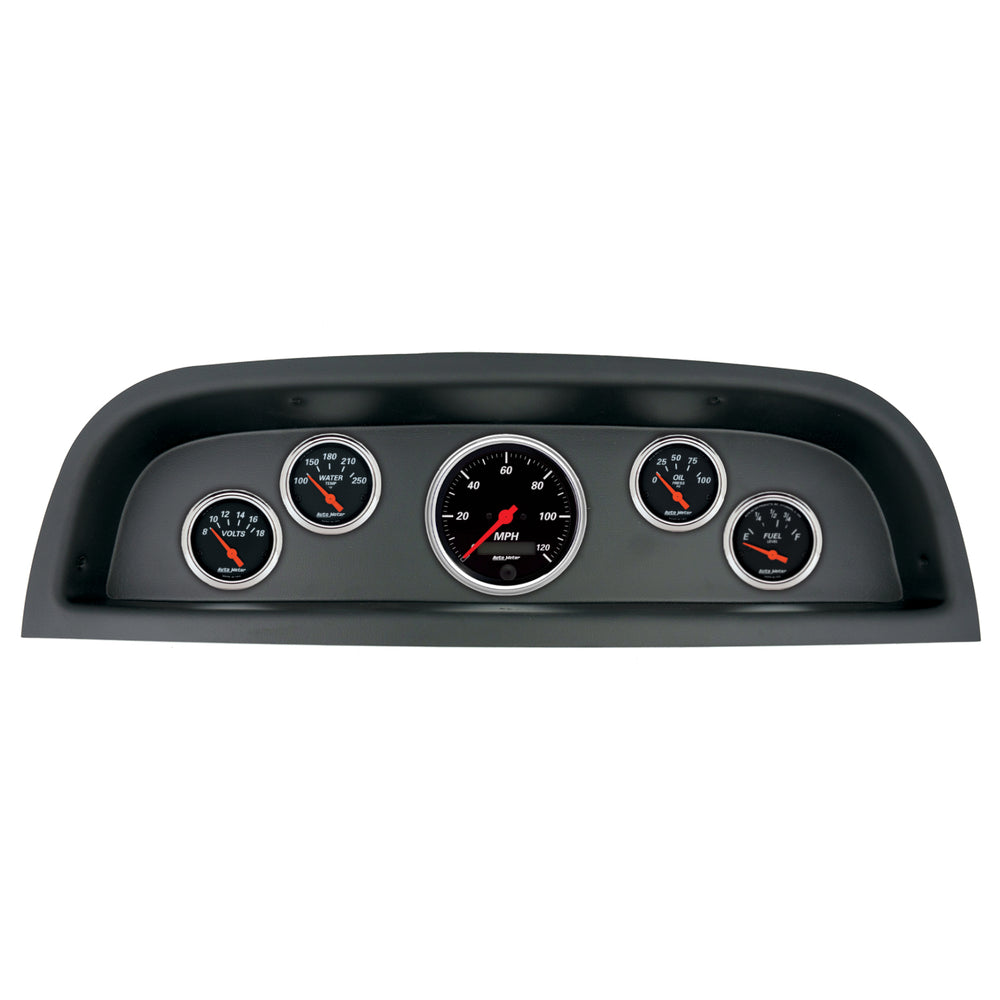 AutoMeter 5 Gauge Direct-Fit Dash Kit, Chevrolet Truck 60-63, Designer Black