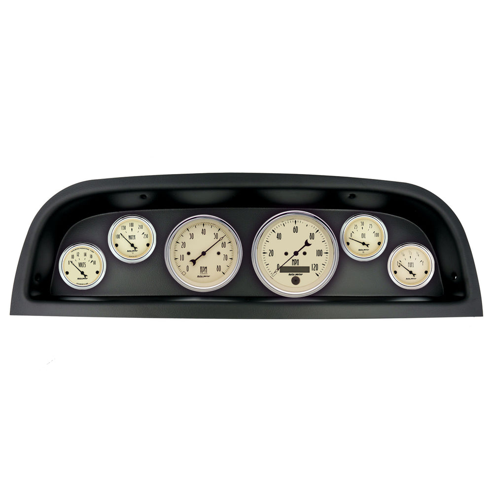 AutoMeter 6 Gauge Direct-Fit Dash Kit, Chevrolet Truck 60-63, Antique Beige