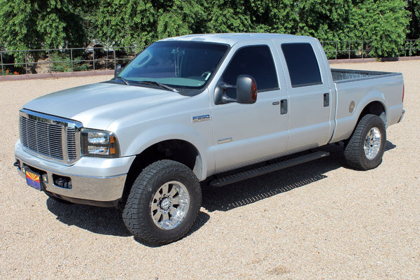 Raptor Series Sawtooth Running Boards Black Textured Aluminum - Part# 2103-0344BT — 1999-2016 Ford F-250 / F-350 Super Duty, select cab styles (RAP2103-0344BT)