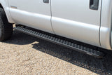 Raptor 1999-2016 F250/F350 Super Duty Crew 6.5 In Sawtooth Slide Track Running Boards Black Textured Aluminum