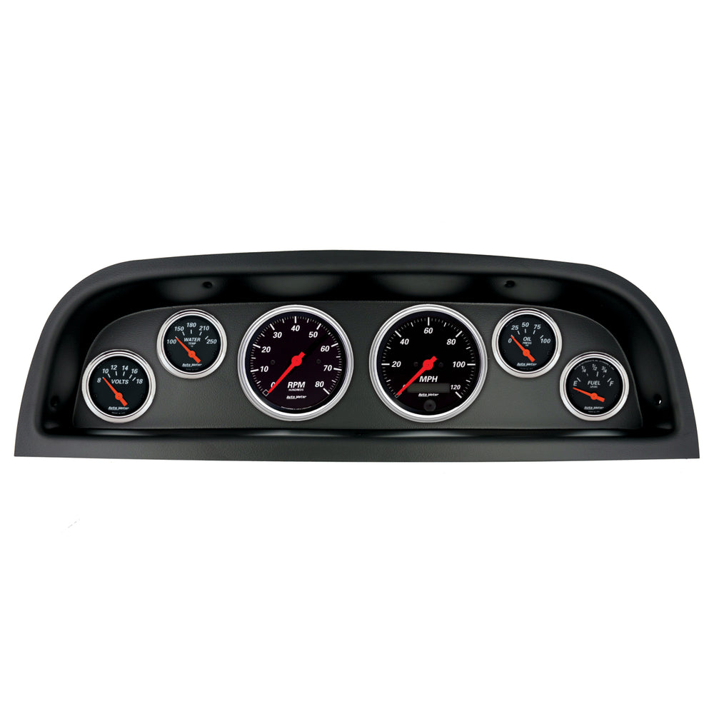AutoMeter 6 Gauge Direct-Fit Dash Kit, Chevrolet Truck 60-63, Designer Black