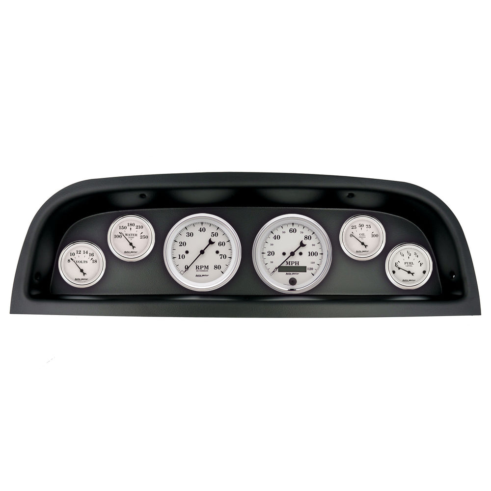 AutoMeter 6 Gauge Direct-Fit Dash Kit, Chevrolet Truck 60-63, Old Tyme White