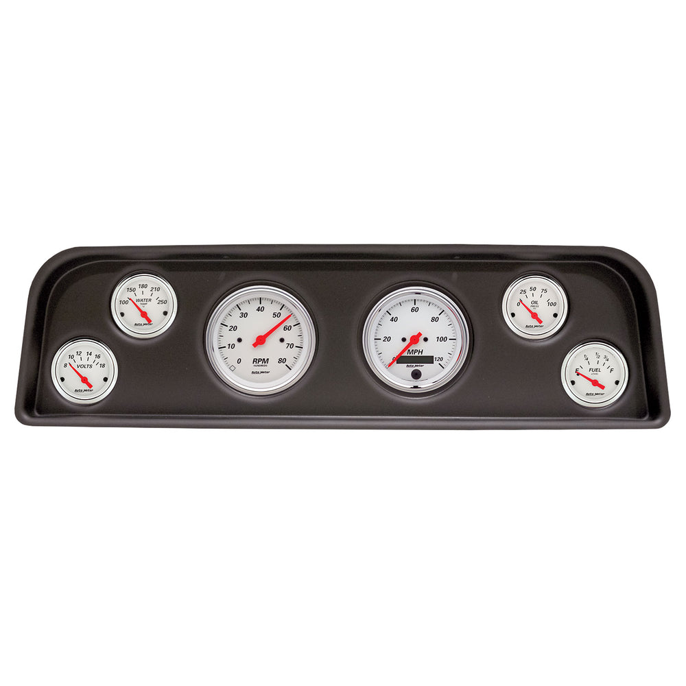 AutoMeter 6 Gauge Direct-Fit Dash Kit, GMC Truck 60-66, Arctic White