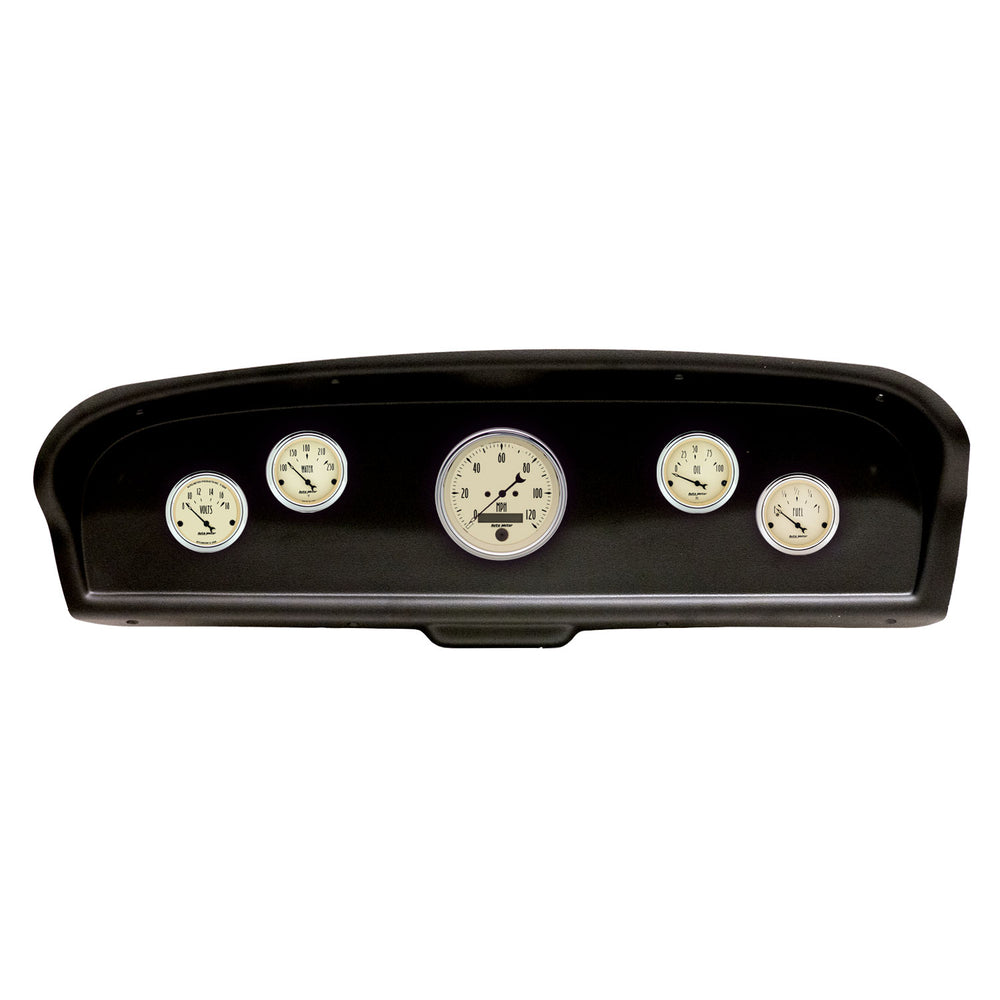 AutoMeter 5 Gauge Direct-Fit Dash Kit, Ford Truck 61-66, Antique Beige (2105-02)