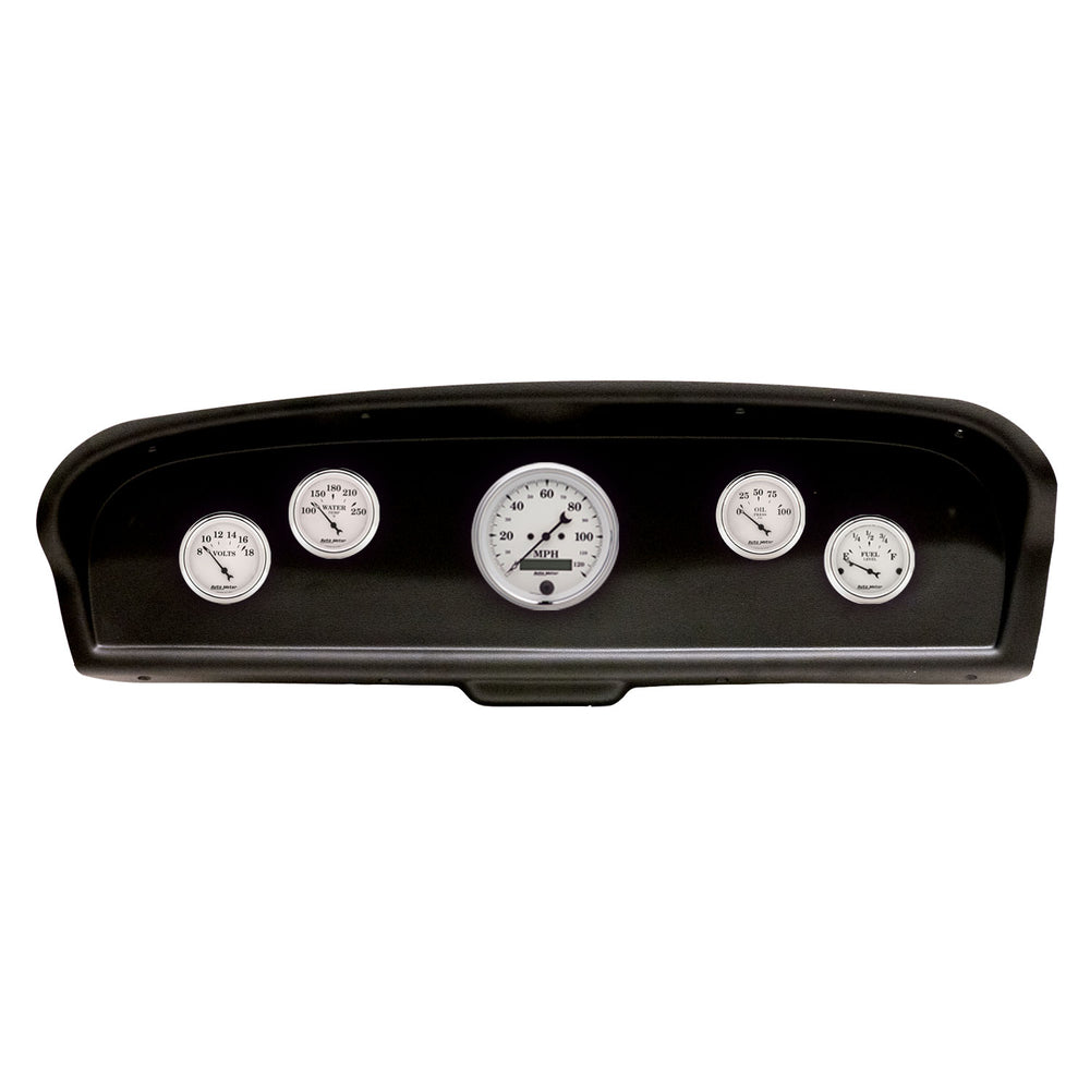 AutoMeter 5 Gauge Direct-Fit Dash Kit, Ford Truck 61-66, Old Tyme White (2105-08)
