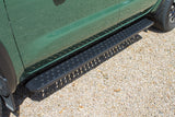 Raptor 2004-2021 Frontier Crew Cab 6.5In Sawtooth Slide Track Running Boards Black Txt Alum
