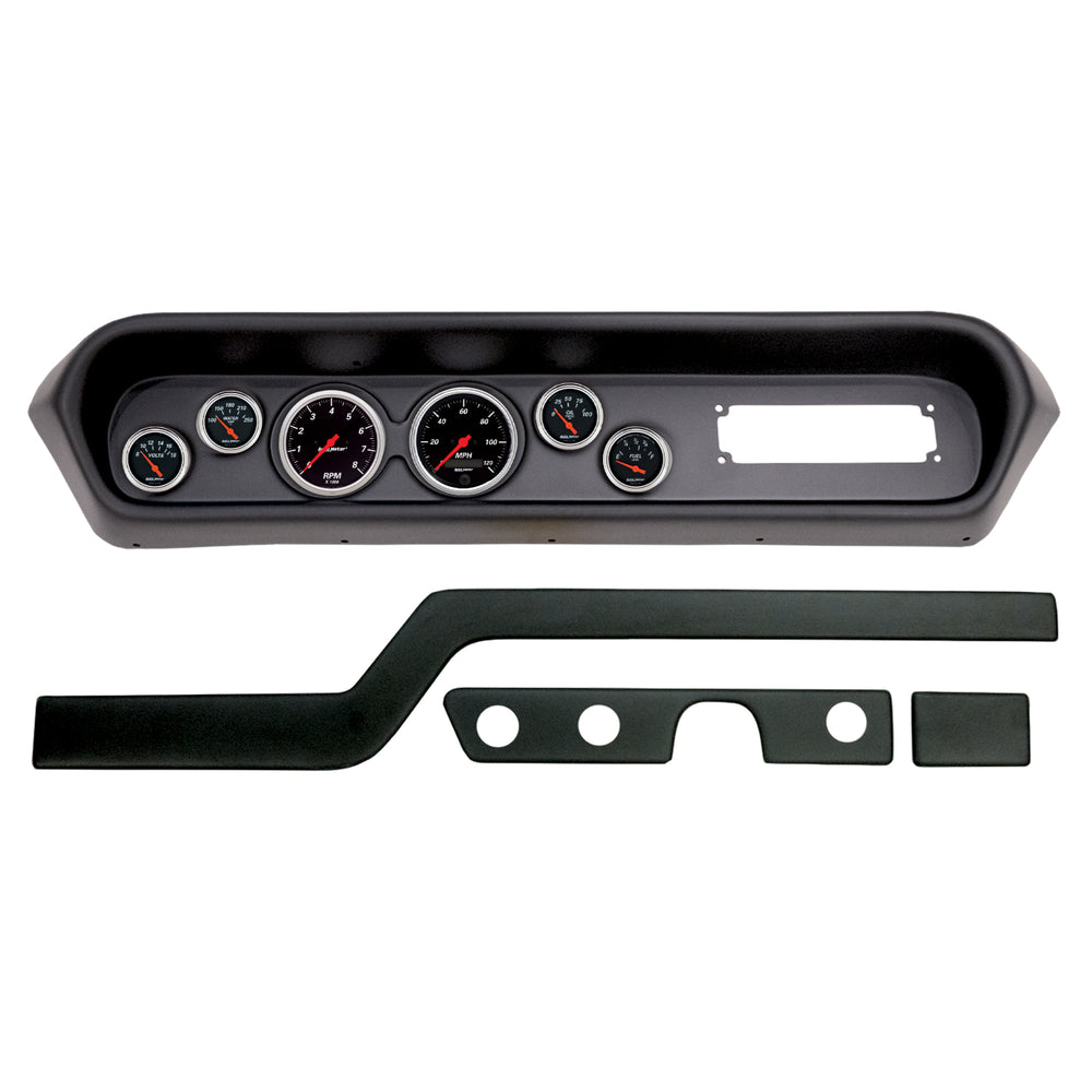 AutoMeter 6 Gauge Direct-Fit Dash Kit, Pontiac Gto/Lemans 64-65, Designer Black