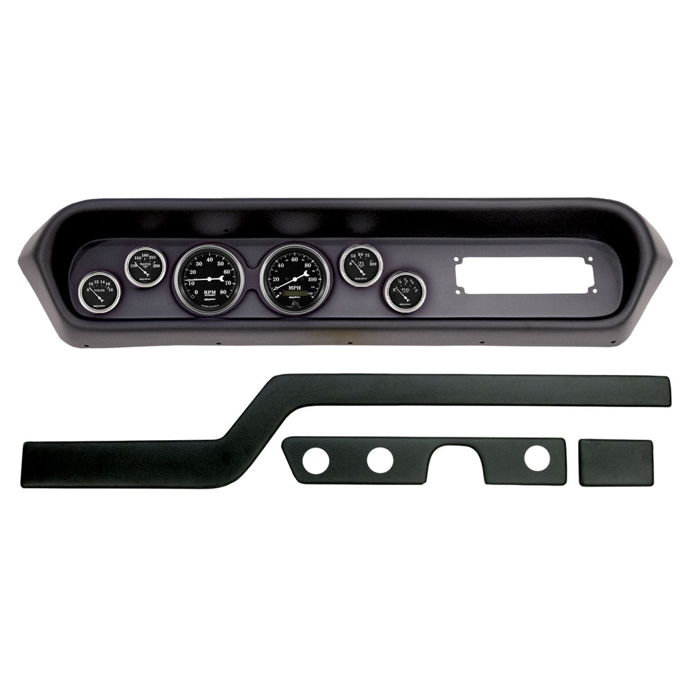 AutoMeter 6 Gauge Direct-Fit Dash Kit, Pontiac Gto/Lemans 64-65, Old Tyme Black