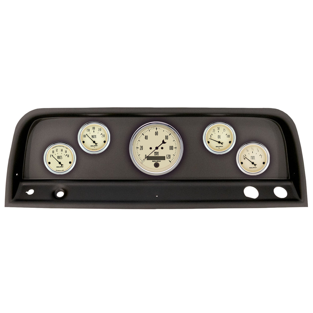 AutoMeter 5 Gauge Direct-Fit Dash Kit, Chevrolet Truck 64-66, Antique Beige