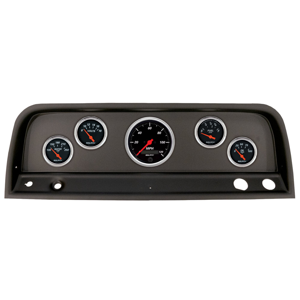 AutoMeter 5 Gauge Direct-Fit Dash Kit, Chevrolet Truck 64-66, Designer Black