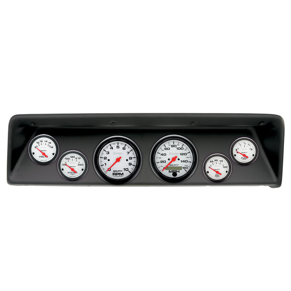 AutoMeter 6 Gauge Direct-Fit Dash Kit, Chevrolet Nova 66-67, Phantom