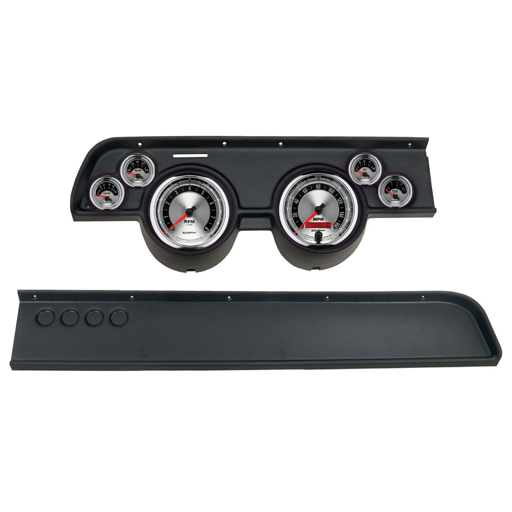 AutoMeter Gauge Kit, 6 PC, (5" X2, 2 1/16" X4), Merc Cougar NO AC 67-68, American Muscle
