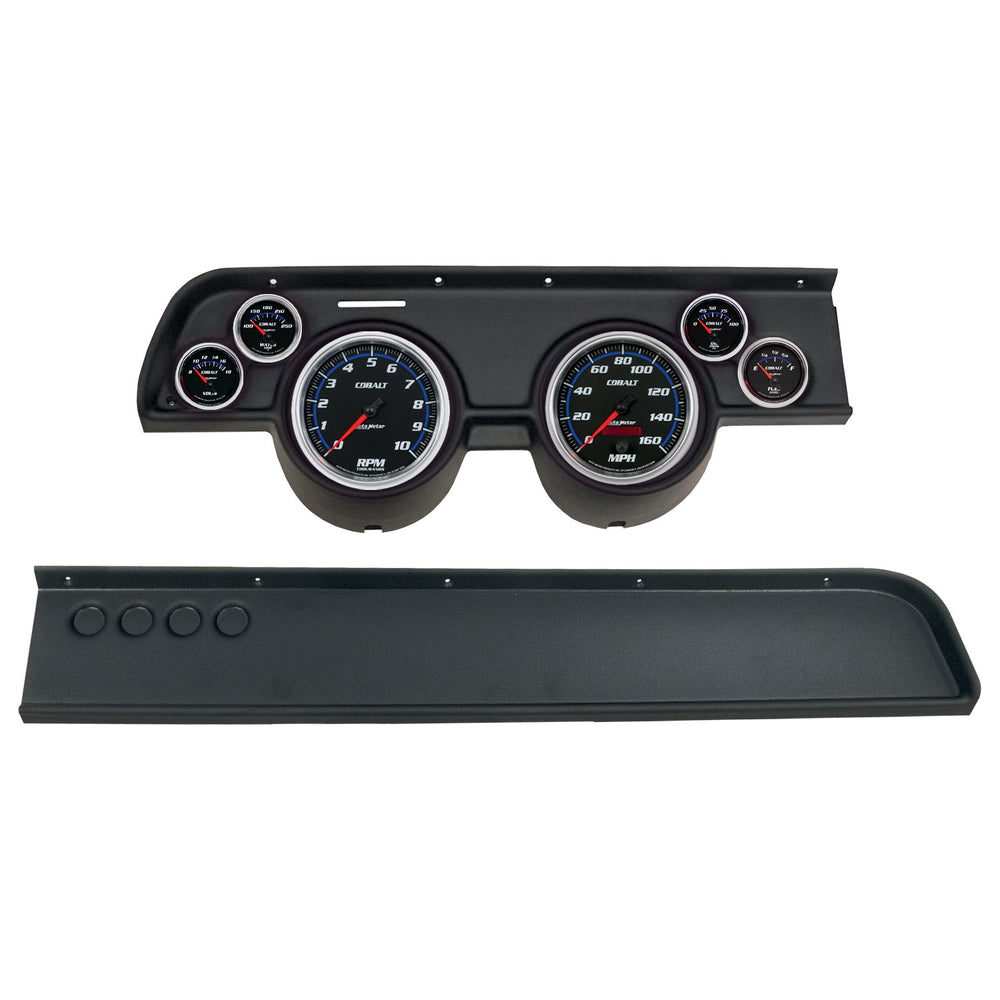 AutoMeter Gauge Kit, 6 PC, (5" X2, 2 1/16" X4), Merc Cougar NO AC 67-68, Cobalt