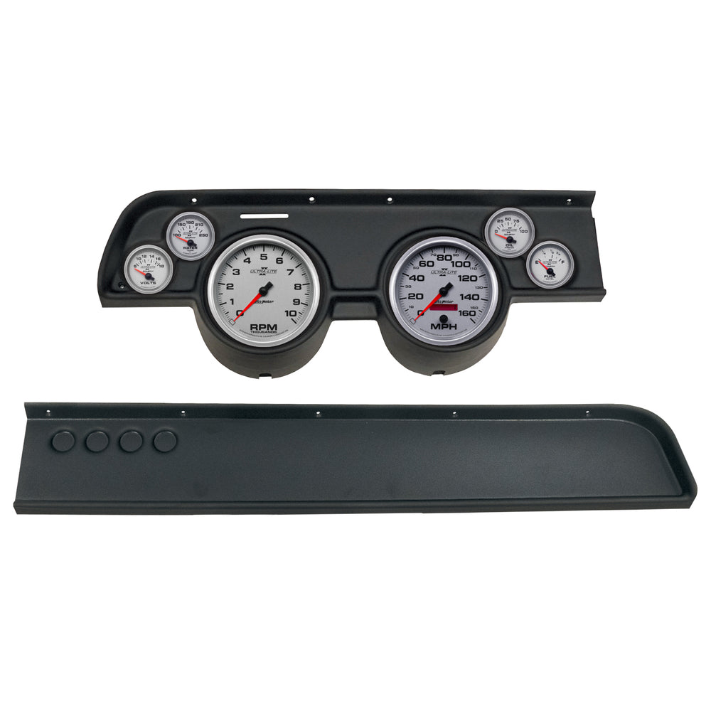 AutoMeter Gauge Kit, 6 PC, (5" X2, 2 1/16" X4), Merc Cougar NO AC 67-68, Ultra-Lite II