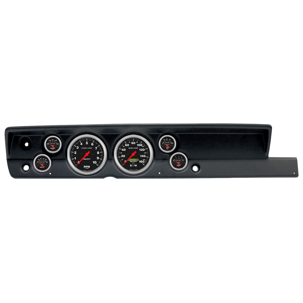 AutoMeter 6 Gauge Direct-Fit Dash Kit, Plymouth Cuda 67-69, Sport-Comp (2117-11)