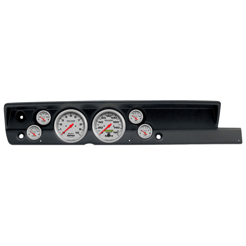 AutoMeter 6 Gauge Direct-Fit Dash Kit, Plymouth Cuda 67-69, Ultra-Lite (2117-13)