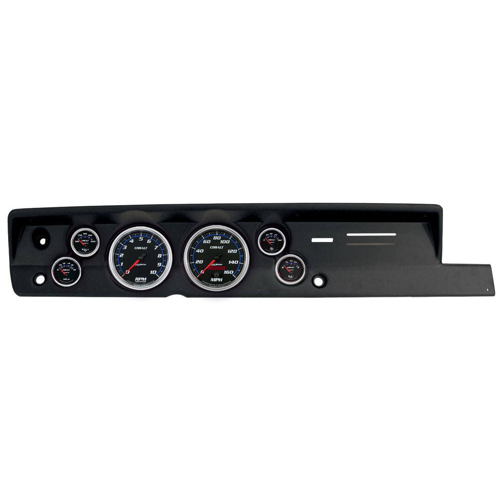 AutoMeter 6 Gauge Direct-Fit Dash Kit, Plymouth Cuda 67-69, Cobalt (2118-05)