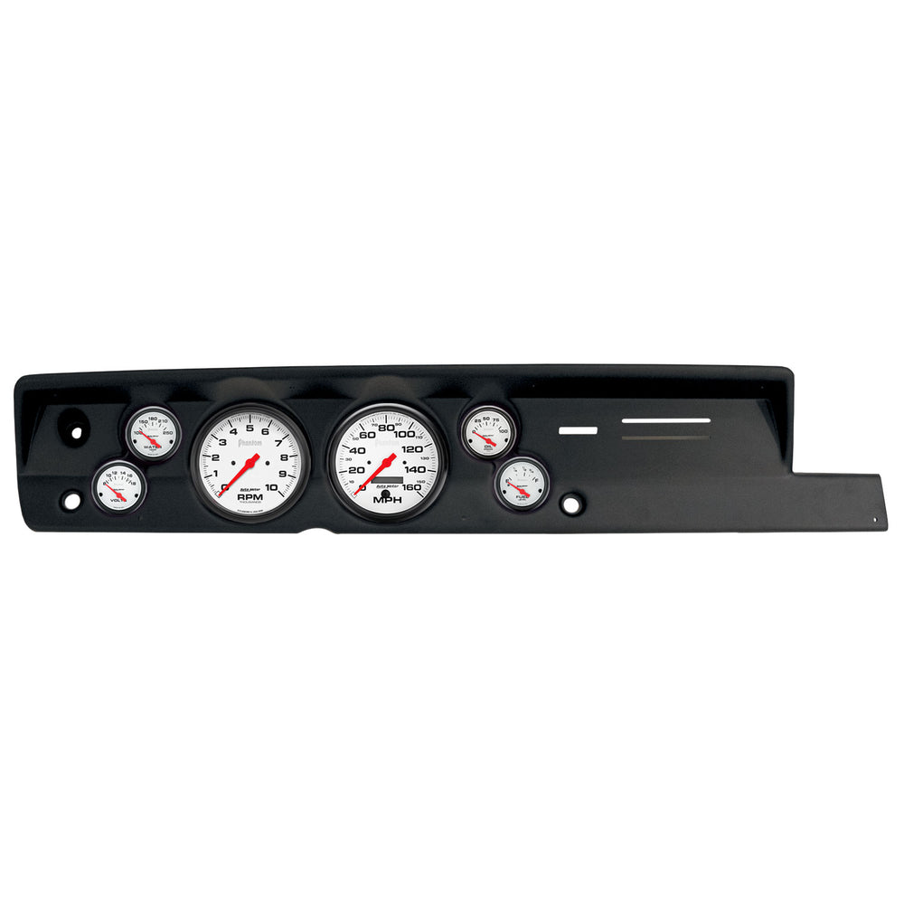 AutoMeter 6 Gauge Direct-Fit Dash Kit, Plymouth Cuda 67-69, Phantom (2118-09)