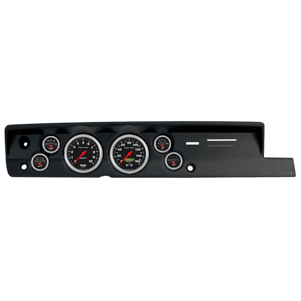 AutoMeter 6 Gauge Direct-Fit Dash Kit, Plymouth Cuda 67-69, Sport-Comp (2118-11)