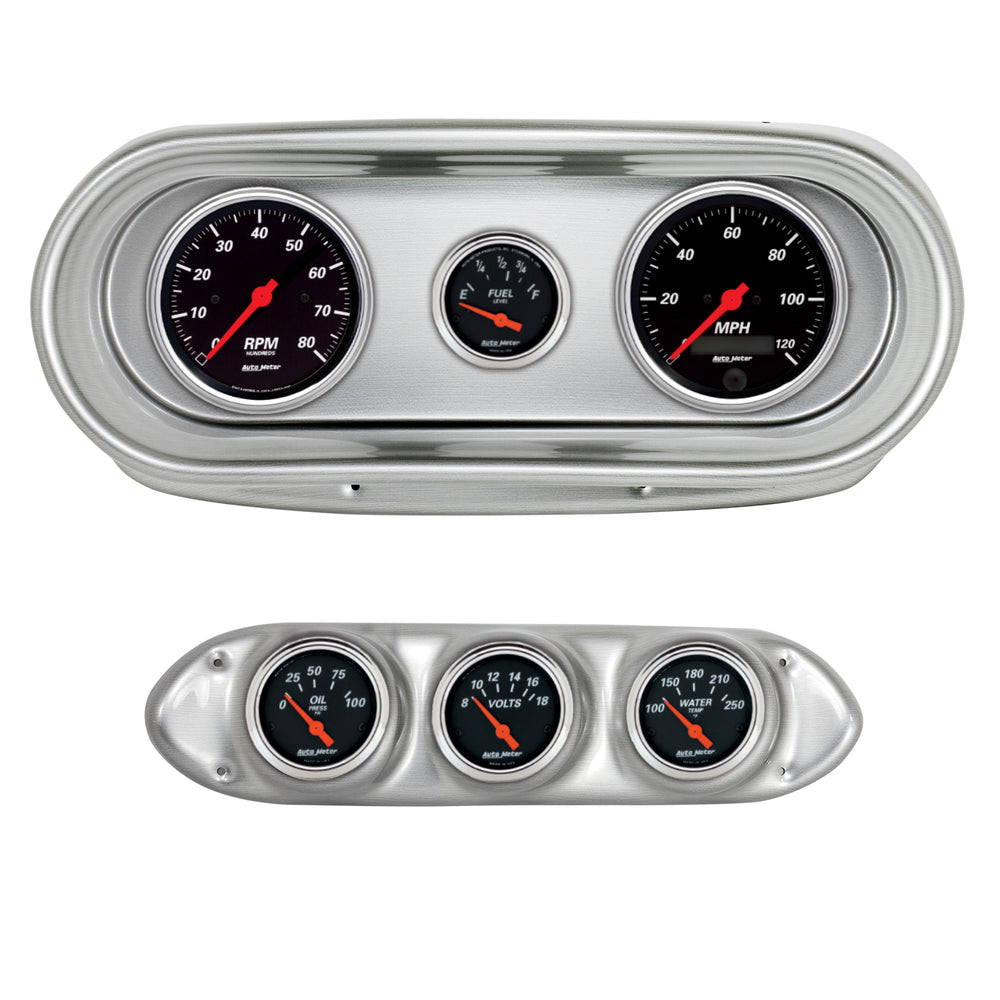 AutoMeter 6 Gauge Direct-Fit Dash Kit, Nova 62-65, Designer Black