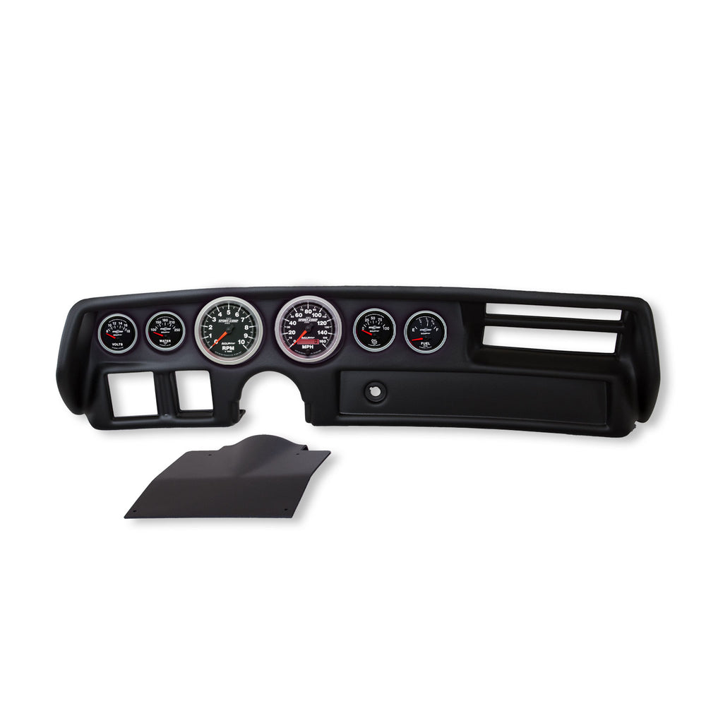 AutoMeter 6 Gauge Direct-Fit Dash Kit, Chevelless/Elcamino/Monte 70-72, Sport-Comp II