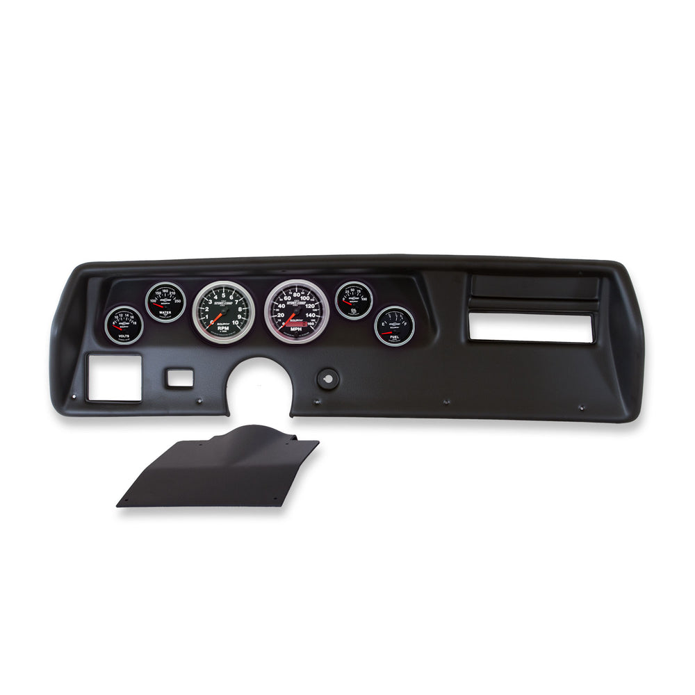 AutoMeter 6 Gauge Direct-Fit Dash Kit, Chevelle / EL Camino / Malibu 70-72, Sport-Comp II