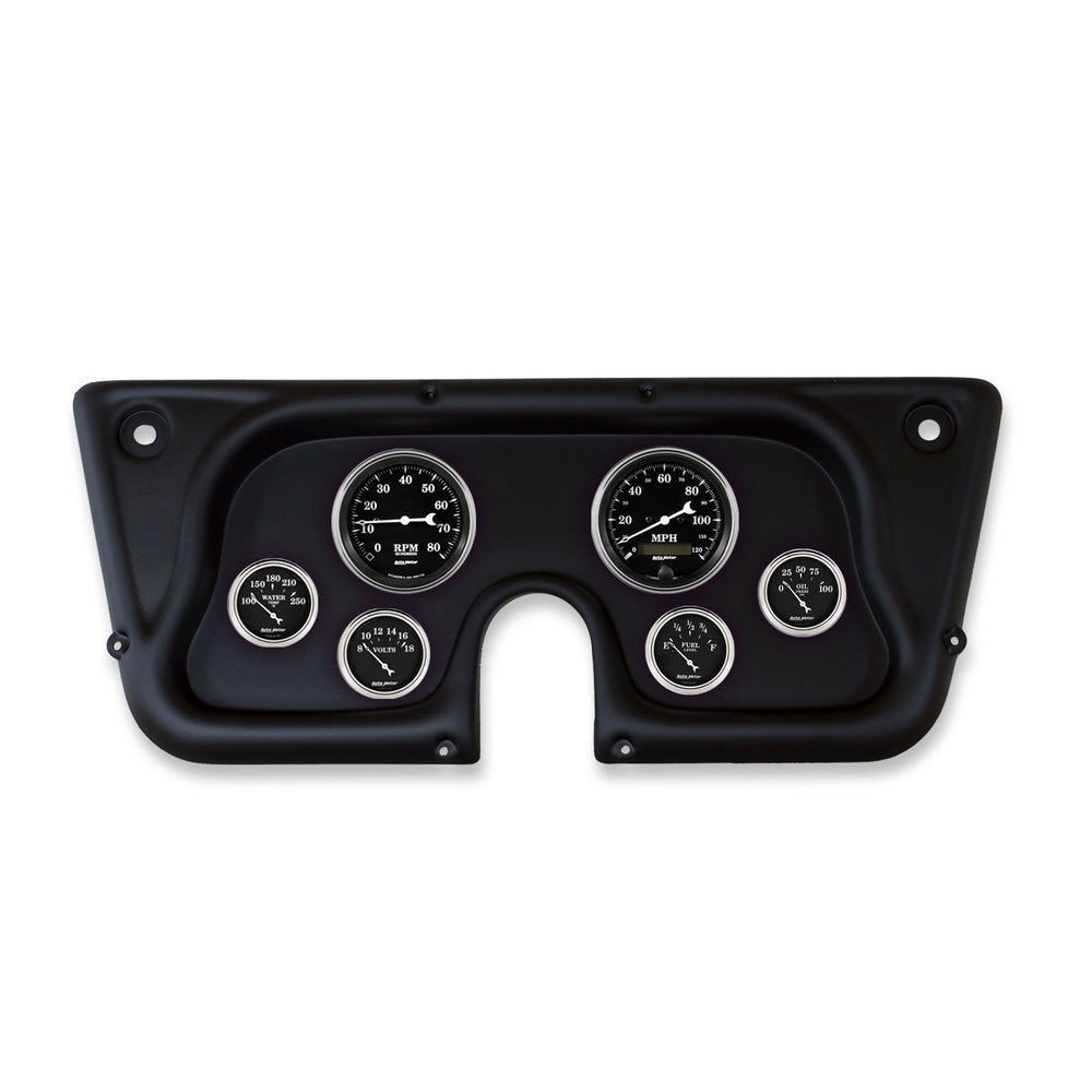 AutoMeter 6 Gauge Direct-Fit Dash Kit, Chevy Truck C / K / K5 / Suburbn 67-72, Old Tyme