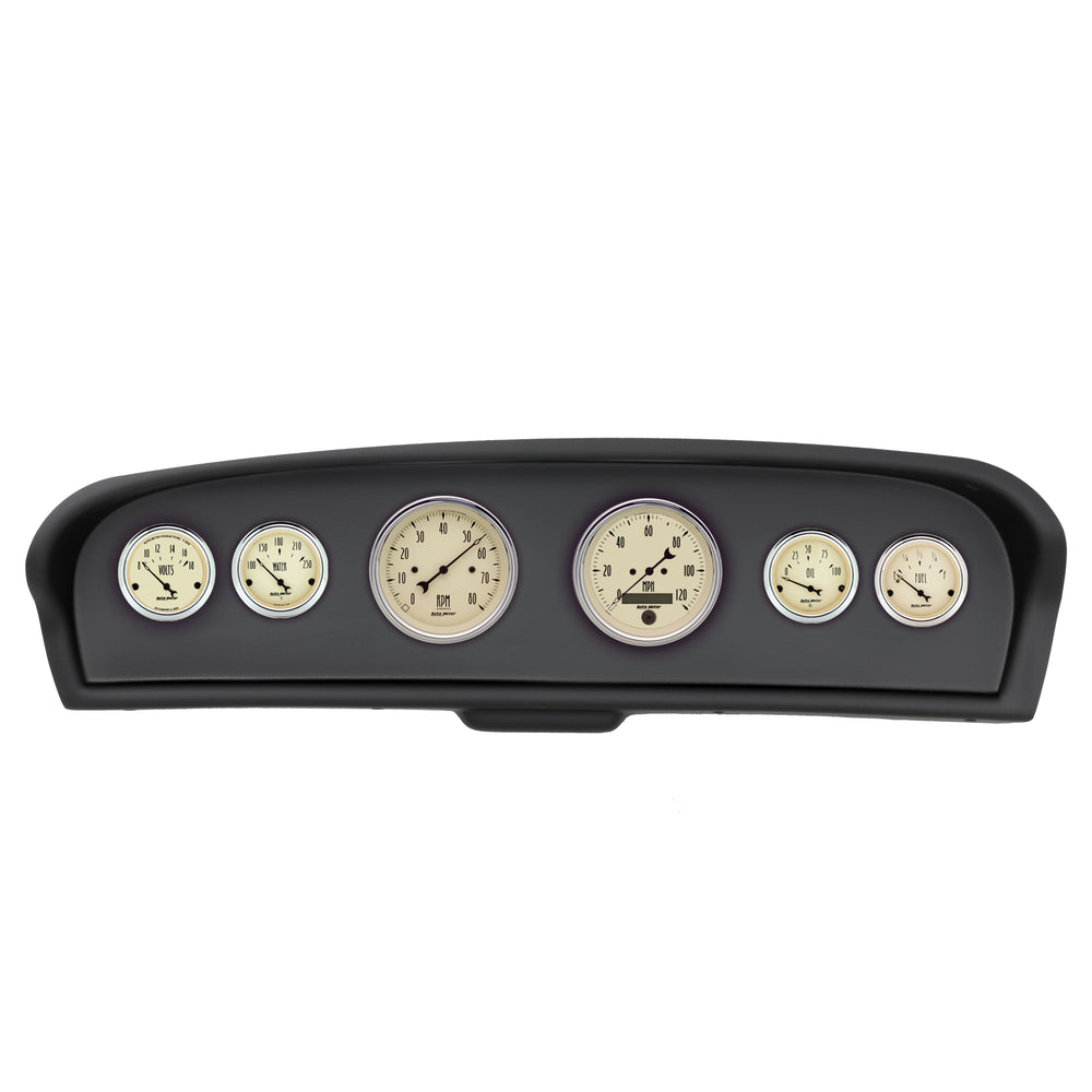 AutoMeter 6 Gauge Direct-Fit Dash Kit, Ford Truck 61-66, Antique Beige