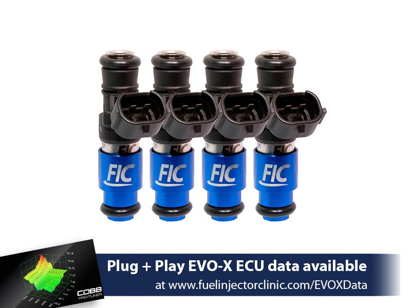 Jeu d'injecteurs FIC Mitsubishi Evo X 2150cc Fuel Injector Clinic (Haute impédance)