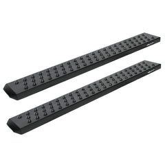Raptor Series Sawtooth Running Boards Black Textured Aluminum - Part# 2101-0017BT