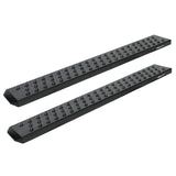 Raptor Series Sawtooth Running Boards Black Textured Aluminum - Part# 2103-0300BT